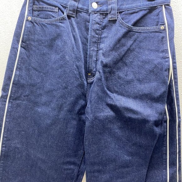 James Street Men’s Pinstripe Track Denim Jeans Size 32x29 Medium Blue - Picture 9 of 10